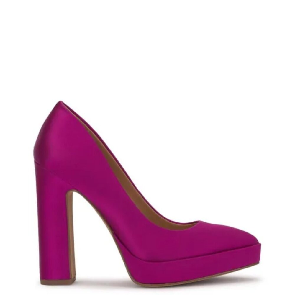 NWOB Jessica Simpson Glynis Pointed Toe Platform Pump Berry Blast - Picture 2 of 6